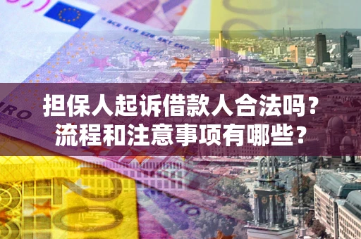 济南担保人起诉借款人合法吗？流程和注意事项有哪些？