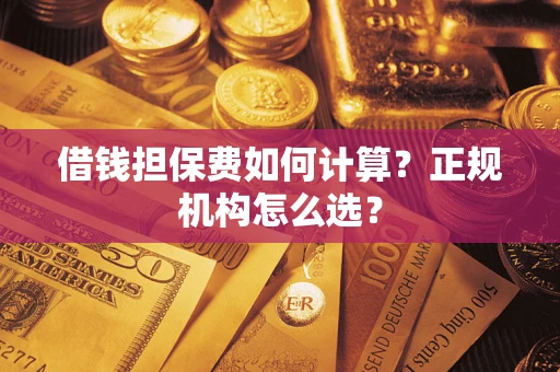 济南借钱担保费如何计算？正规机构怎么选？
