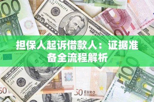 济南担保人起诉借款人：证据准备全流程解析