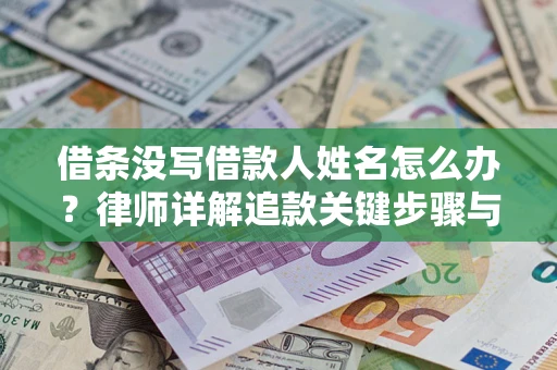 济南借条没写借款人姓名怎么办？律师详解追款关键步骤与证据链构建