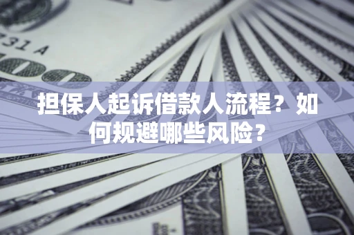 济南担保人起诉借款人流程？如何规避哪些风险？