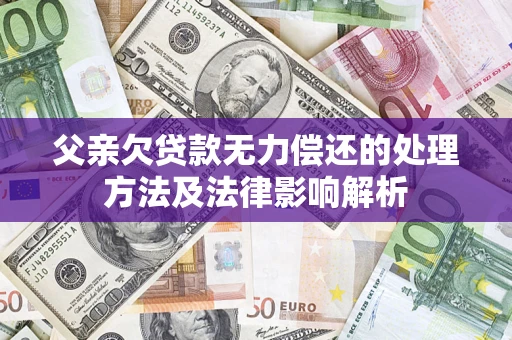 济南父亲欠贷款无力偿还的处理方法及法律影响解析