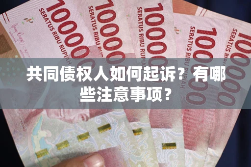 济南共同债权人如何起诉？有哪些注意事项？