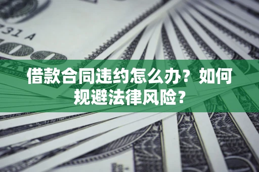 济南借款合同违约怎么办？如何规避法律风险？
