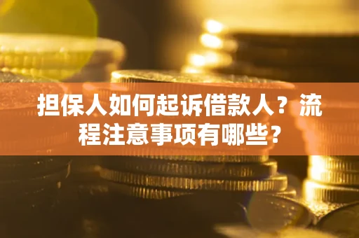 济南担保人如何起诉借款人？流程注意事项有哪些？